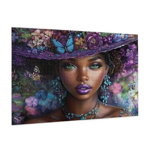 Schmetterling Puzzle 2000 Teile Erwachsene Puzzle Frau Design für Erwachsene Beginner, HD Farbe HolzPuzzle mit Geschenkbox Verpackung for Zimmer Deko Wohnzimmer, Geschenke für Frauen 70x100cm -z132 von Guofuos