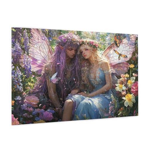 Schmetterling Puzzle 3000 Teile Erwachsene Puzzle Elf Design für Erwachsene und Beginner, HD Farbe HolzPuzzle mit Geschenkbox Verpackung for Zimmer Deko Wohnzimmer, Geschenke für Frauen 80x120cm -z127 von Guofuos