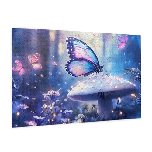Schmetterling Puzzle 3000 Teile Erwachsene Puzzle Traum Design für Erwachsene und Beginner, HD Farbe HolzPuzzle mit Geschenkbox Verpackung, Zimmer Deko Wohnzimmer, Geschenke für Frauen 80x120cm -z1046 von Guofuos