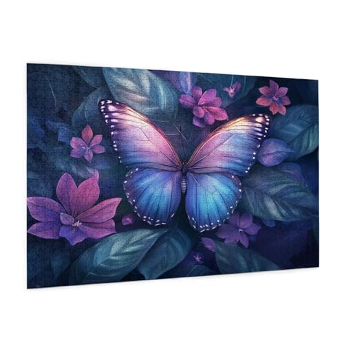 Schmetterling Puzzle 5000 Teile Erwachsene Puzzle Farbe Design für Erwachsene und Beginner, HD Farbe HolzPuzzle mit Geschenkbox Verpackung, Zimmer Deko Wohnzimmer, Geschenke für Frauen 100x150cm -z994 von Guofuos