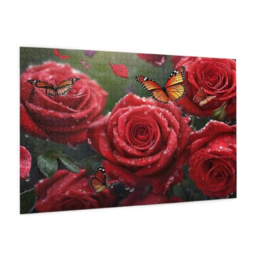 Schmetterling Puzzle 5000 Teile Erwachsene Puzzle Rose Design für Erwachsene und Beginner, HD Farbe HolzPuzzle mit Geschenkbox Verpackung, Zimmer Deko Wohnzimmer, Geschenke für Frauen 100x150cm -z1040 Schmetterling Puzzle 5000 Teile Erwachsene Puzzle Rose Design für Erwachsene und Beginner, HD Farbe HolzPuzzle mit Geschenkbox Verpackung, Zimmer Deko Wohnzimmer, Geschenke für Frauen 100x150cm -z1040 von Guofuos