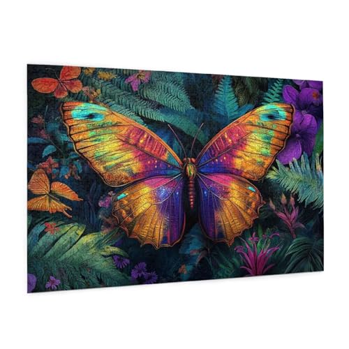 Schmetterling Puzzle 6000 Teile Erwachsene Puzzle Farbe Design für Erwachsene und Beginner, HD Farbe HolzPuzzle mit Geschenkbox Verpackung, Zimmer Deko Wohnzimmer, Geschenke für Frauen 100x180cm -z992 von Guofuos