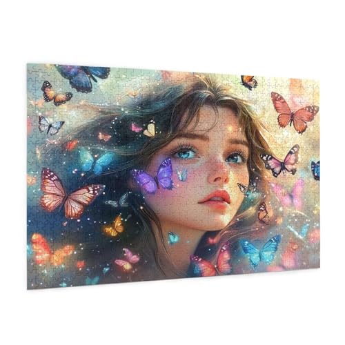 Schmetterling Puzzle 6000 Teile Erwachsene Puzzle Frau Design für Erwachsene und Beginner, HD Farbe HolzPuzzle mit Geschenkbox Verpackung, Zimmer Deko Wohnzimmer, Geschenke für Frauen 100x180cm -z134 von Guofuos
