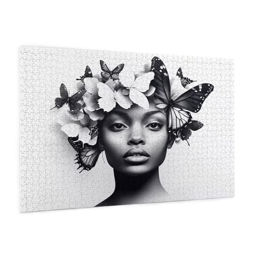 Schmetterling Puzzle 6000 Teile Erwachsene Puzzle Frau Design für Erwachsene und Beginner, HD Farbe HolzPuzzle mit Geschenkbox Verpackung, Zimmer Deko Wohnzimmer, Geschenke für Frauen 100x180cm -z1052 von Guofuos