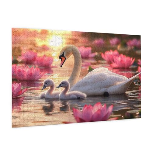 Schwan Puzzle 4000 Teile Erwachsene Puzzle Lotus Design für Erwachsene und Beginner, HD Farbe HolzPuzzle mit Geschenkbox Verpackung for Zimmer Deko Wohnzimmer, Geschenke für Frauen 87x140cm -z1849 Schwan Puzzle 4000 Teile Erwachsene Puzzle Lotus Design für Erwachsene und Beginner, HD Farbe HolzPuzzle mit Geschenkbox Verpackung for Zimmer Deko Wohnzimmer, Geschenke für Frauen 87x140cm -z1849 von Guofuos