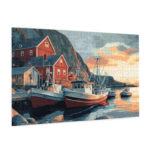Sonnenuntergang Puzzle 1000 Teile Erwachsene Puzzle Pier Design für Erwachsene und Beginner, HD Farbe HolzPuzzle mit Geschenkbox Verpackung, Zimmer Deko Wohnzimmer, Geschenke für Frauen 50x75cm -z1744 Sonnenuntergang Puzzle 1000 Teile Erwachsene Puzzle Pier Design für Erwachsene und Beginner, HD Farbe HolzPuzzle mit Geschenkbox Verpackung, Zimmer Deko Wohnzimmer, Geschenke für Frauen 50x75cm -z1744 von Guofuos