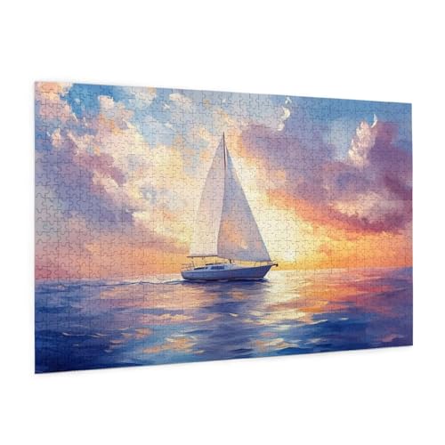 Sonnenuntergang Puzzle 1000 Teile Erwachsene Puzzle Segelboot Design für Erwachsene und Beginner,Farbe HolzPuzzle mit Geschenkbox Verpackung,Zimmer Deko Wohnzimmer,Geschenke für Frauen 50x75cm -z1678 Sonnenuntergang Puzzle 1000 Teile Erwachsene Puzzle Segelboot Design für Erwachsene und Beginner,Farbe HolzPuzzle mit Geschenkbox Verpackung,Zimmer Deko Wohnzimmer,Geschenke für Frauen 50x75cm -z1678 von Guofuos