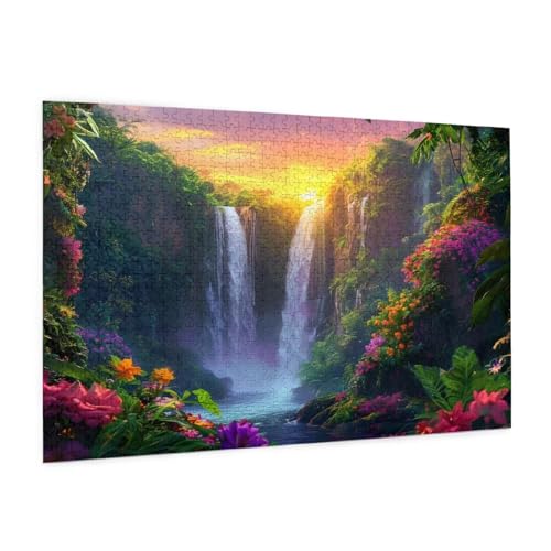 Sonnenuntergang Puzzle 1500 Teile Erwachsene Puzzle Blume Design für Erwachsene Beginner, HD Farbe HolzPuzzle mit Geschenkbox Verpackung, Zimmer Deko Wohnzimmer, Geschenke für Frauen 57x87cm -z1740 Sonnenuntergang Puzzle 1500 Teile Erwachsene Puzzle Blume Design für Erwachsene Beginner, HD Farbe HolzPuzzle mit Geschenkbox Verpackung, Zimmer Deko Wohnzimmer, Geschenke für Frauen 57x87cm -z1740 von Guofuos