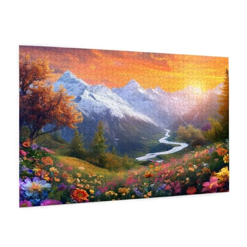 Sonnenuntergang Puzzle 1500 Teile Erwachsene Puzzle Gebirge Design für Erwachsene und Beginner,HD Farbe HolzPuzzle mit Geschenkbox Verpackung,Zimmer Deko Wohnzimmer,Geschenke für Frauen 57x87cm -z377 Sonnenuntergang Puzzle 1500 Teile Erwachsene Puzzle Gebirge Design für Erwachsene und Beginner,HD Farbe HolzPuzzle mit Geschenkbox Verpackung,Zimmer Deko Wohnzimmer,Geschenke für Frauen 57x87cm -z377 von Guofuos