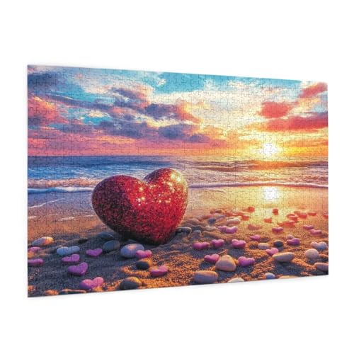 Sonnenuntergang Puzzle 1500 Teile Erwachsene Puzzle Liebe Design für Erwachsene Beginner, HD Farbe HolzPuzzle mit Geschenkbox Verpackung, Zimmer Deko Wohnzimmer, Geschenke für Frauen 57x87cm -z1658 Sonnenuntergang Puzzle 1500 Teile Erwachsene Puzzle Liebe Design für Erwachsene Beginner, HD Farbe HolzPuzzle mit Geschenkbox Verpackung, Zimmer Deko Wohnzimmer, Geschenke für Frauen 57x87cm -z1658 von Guofuos