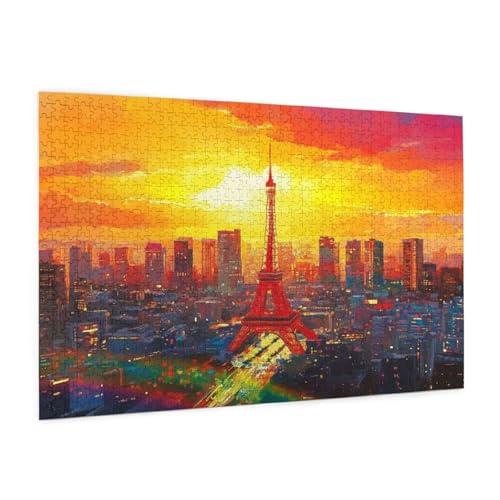 Sonnenuntergang Puzzle 1500 Teile Erwachsene Puzzle Paris Design für Erwachsene Beginner, HD Farbe HolzPuzzle mit Geschenkbox Verpackung, Zimmer Deko Wohnzimmer, Geschenke für Frauen 57x87cm -z1661 Sonnenuntergang Puzzle 1500 Teile Erwachsene Puzzle Paris Design für Erwachsene Beginner, HD Farbe HolzPuzzle mit Geschenkbox Verpackung, Zimmer Deko Wohnzimmer, Geschenke für Frauen 57x87cm -z1661 von Guofuos