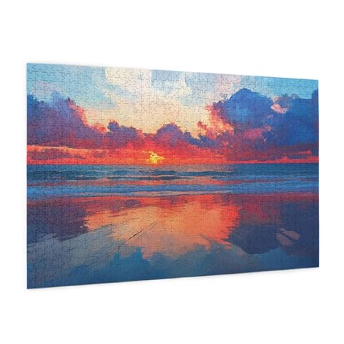 Sonnenuntergang Puzzle 1500 Teile Erwachsene Puzzle Strand Design für Erwachsene und Beginner,HD Farbe HolzPuzzle mit Geschenkbox Verpackung,Zimmer Deko Wohnzimmer,Geschenke für Frauen 57x87cm -z1726 Sonnenuntergang Puzzle 1500 Teile Erwachsene Puzzle Strand Design für Erwachsene und Beginner,HD Farbe HolzPuzzle mit Geschenkbox Verpackung,Zimmer Deko Wohnzimmer,Geschenke für Frauen 57x87cm -z1726 von Guofuos