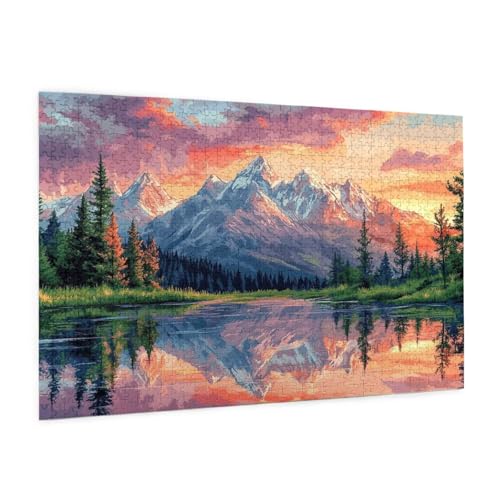 Sonnenuntergang Puzzle 2000 Teile Erwachsene Puzzle Gebirge Design für Erwachsene Beginner,HD Farbe HolzPuzzle mit Geschenkbox Verpackung,Zimmer Deko Wohnzimmer,Geschenke für Frauen 70x100cm -z1765 Sonnenuntergang Puzzle 2000 Teile Erwachsene Puzzle Gebirge Design für Erwachsene Beginner,HD Farbe HolzPuzzle mit Geschenkbox Verpackung,Zimmer Deko Wohnzimmer,Geschenke für Frauen 70x100cm -z1765 von Guofuos