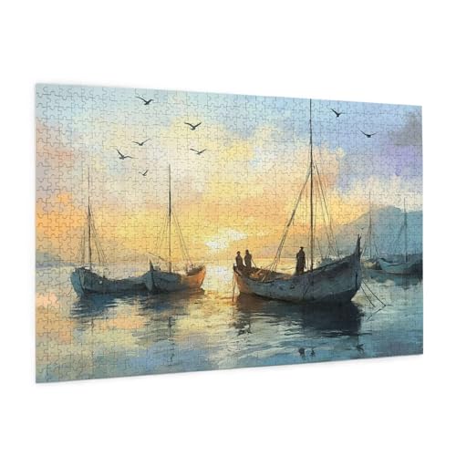 Sonnenuntergang Puzzle 4000 Teile Erwachsene Puzzle Boot Design für Erwachsene Beginner, HD Farbe HolzPuzzle mit Geschenkbox Verpackung, Zimmer Deko Wohnzimmer, Geschenke für Frauen 87x140cm -z1666 Sonnenuntergang Puzzle 4000 Teile Erwachsene Puzzle Boot Design für Erwachsene Beginner, HD Farbe HolzPuzzle mit Geschenkbox Verpackung, Zimmer Deko Wohnzimmer, Geschenke für Frauen 87x140cm -z1666 von Guofuos