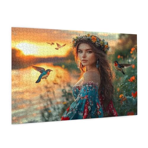 Sonnenuntergang Puzzle 5000 Teile Erwachsene Puzzle Frau Design für Erwachsene Beginner, HD Farbe HolzPuzzle mit Geschenkbox Verpackung, Zimmer Deko Wohnzimmer, Geschenke für Frauen 100x150cm -z375 Sonnenuntergang Puzzle 5000 Teile Erwachsene Puzzle Frau Design für Erwachsene Beginner, HD Farbe HolzPuzzle mit Geschenkbox Verpackung, Zimmer Deko Wohnzimmer, Geschenke für Frauen 100x150cm -z375 von Guofuos