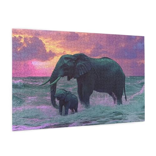 Sonnenuntergang Puzzle 6000 Teile Erwachsene Puzzle Tier Design für Erwachsene und Beginner,HD Farbe HolzPuzzle mit Geschenkbox Verpackung,Zimmer Deko Wohnzimmer,Geschenke für Frauen 100x180cm -z1670 von Guofuos