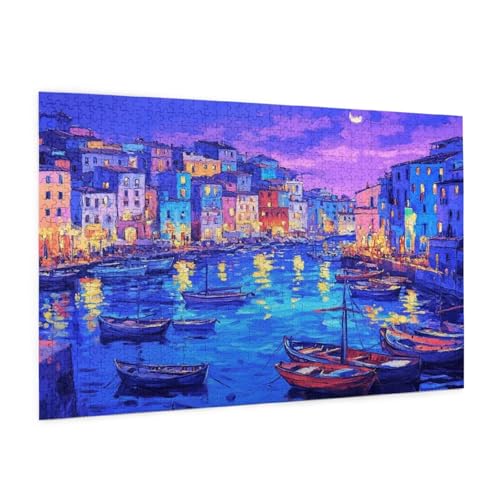 Stadt Puzzle 2000 Teile Erwachsene Puzzle Italien Design für Erwachsene und Beginner, HD Farbe HolzPuzzle mit Geschenkbox Verpackung for Zimmer Deko Wohnzimmer, Geschenke für Frauen 70x100cm -z504 von Guofuos