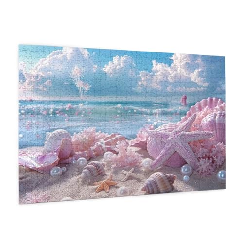 Strand Puzzle 3000 Teile Erwachsene Puzzle Landschaft Design für Erwachsene und Beginner, HD Farbe HolzPuzzle mit Geschenkbox Verpackung for Zimmer Deko Wohnzimmer, Geschenke für Frauen 80x120cm -z112 von Guofuos