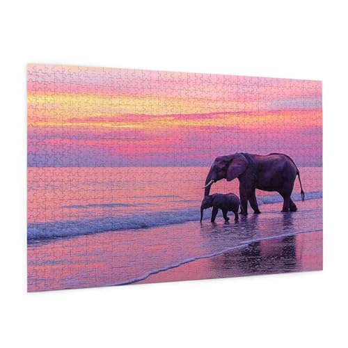Strand Puzzle 5000 Teile Erwachsene Puzzle Tier Design für Erwachsene und Beginner, HD Farbe HolzPuzzle mit Geschenkbox Verpackung for Zimmer Deko Wohnzimmer, Geschenke für Frauen 100x150cm -z948 von Guofuos