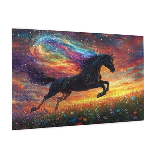 Tier Puzzle 1000 Teile Erwachsene Puzzle Farbe Design für Erwachsene Beginner,Farbe HolzPuzzle Kreative Geschenke mit Geschenkbox Verpackung Zimmer Deko Wohnzimmer,Geschenke für Frauen 50x75cm -z17 von Guofuos