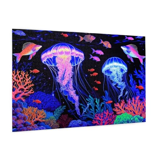 Tier Puzzle 1000 Teile Erwachsene Puzzle Landschaft Design für Erwachsene und Beginner, HD Farbe HolzPuzzle mit Geschenkbox Verpackung for Zimmer Deko Wohnzimmer, Geschenke für Frauen 50x75cm -z630 von Guofuos