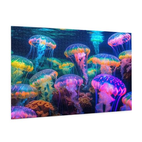 Tier Puzzle 1000 Teile Erwachsene Puzzle Landschaft Design für Erwachsene und Beginner, HD Farbe HolzPuzzle mit Geschenkbox Verpackung for Zimmer Deko Wohnzimmer, Geschenke für Frauen 50x75cm -z633 von Guofuos