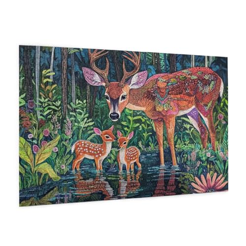 Tier Puzzle 1000 Teile Erwachsene Puzzle Reh Design für Erwachsene und Beginner,Farbe HolzPuzzle Kreative Geschenke mit Geschenkbox Verpackung Zimmer Deko Wohnzimmer,Geschenke für Frauen 50x75cm -z699 Tier Puzzle 1000 Teile Erwachsene Puzzle Reh Design für Erwachsene und Beginner,Farbe HolzPuzzle Kreative Geschenke mit Geschenkbox Verpackung Zimmer Deko Wohnzimmer,Geschenke für Frauen 50x75cm -z699 von Guofuos