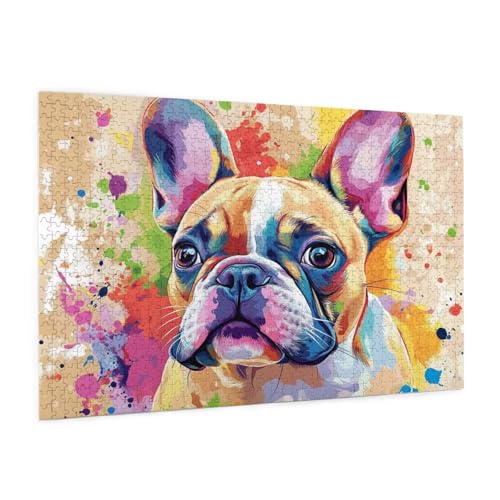 Tier Puzzle 2000 Teile Erwachsene Puzzle Hund Design für Erwachsene und Beginner, HD Farbe HolzPuzzle mit Geschenkbox Verpackung for Zimmer Deko Wohnzimmer, Geschenke für Frauen 70x100cm -z646 von Guofuos
