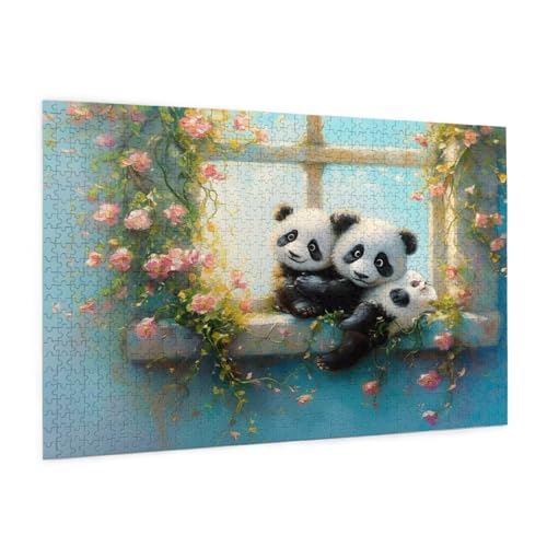 Tier Puzzle 2000 Teile Erwachsene Puzzle Panda Design für Erwachsene und Beginner, HD Farbe HolzPuzzle mit Geschenkbox Verpackung for Zimmer Deko Wohnzimmer, Geschenke für Frauen 70x100cm -z738 von Guofuos