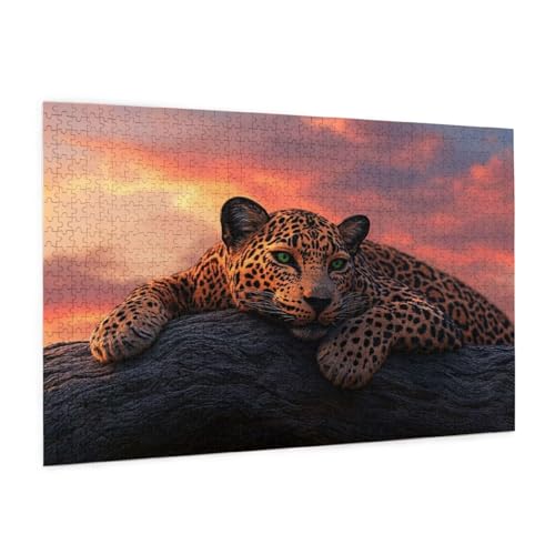 Tier Puzzle 2000 Teile Erwachsene Puzzle Sonnenuntergang Design für Erwachsene und Beginner, HD Farbe HolzPuzzle mit Geschenkbox Verpackung, Zimmer Deko Wohnzimmer, Geschenke für Frauen 70x100cm -z722 von Guofuos