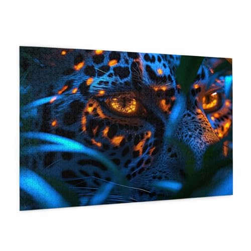 Tier Puzzle 3000 Teile Erwachsene Puzzle Tiger Design für Erwachsene und Beginner, HD Farbe HolzPuzzle mit Geschenkbox Verpackung for Zimmer Deko Wohnzimmer, Geschenke für Frauen 80x120cm -z690 von Guofuos