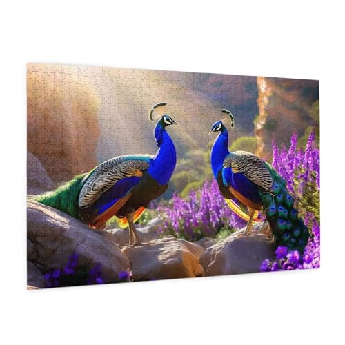Tier Puzzle 4000 Teile Erwachsene Puzzle Pfau Design für Erwachsene und Beginner, HD Farbe HolzPuzzle mit Geschenkbox Verpackung for Zimmer Deko Wohnzimmer, Geschenke für Frauen 87x140cm -z688 von Guofuos