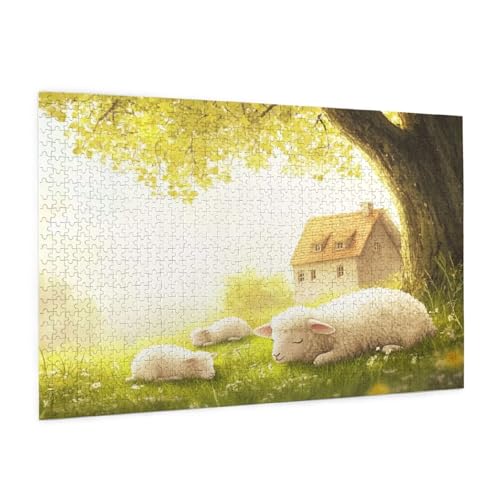 Tier Puzzle 6000 Teile Erwachsene Puzzle Lamm Design für Erwachsene und Beginner, HD Farbe HolzPuzzle mit Geschenkbox Verpackung for Zimmer Deko Wohnzimmer, Geschenke für Frauen 100x180cm -z24 von Guofuos