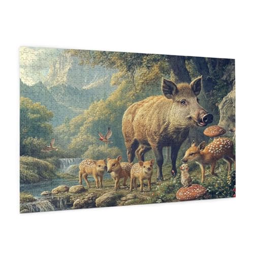 Tier Puzzle 6000 Teile Erwachsene Puzzle Landschaft Design für Erwachsene und Beginner, HD Farbe HolzPuzzle mit Geschenkbox Verpackung for Zimmer Deko Wohnzimmer, Geschenke für Frauen 100x180cm -z635 von Guofuos