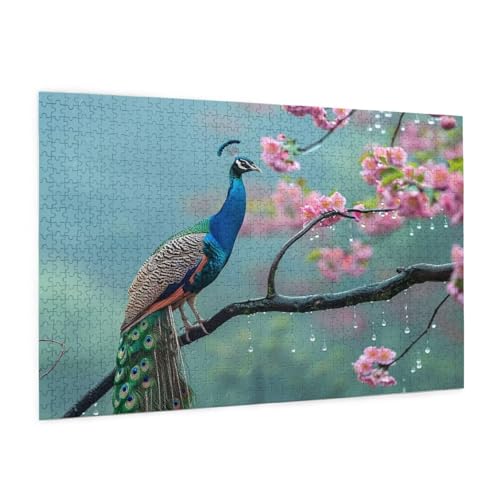 Tier Puzzle 6000 Teile Erwachsene Puzzle Pfau Design für Erwachsene und Beginner, HD Farbe HolzPuzzle mit Geschenkbox Verpackung for Zimmer Deko Wohnzimmer, Geschenke für Frauen 100x180cm -z39 von Guofuos