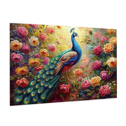 Tier Puzzle 6000 Teile Erwachsene Puzzle Pfau Design für Erwachsene und Beginner, HD Farbe HolzPuzzle mit Geschenkbox Verpackung for Zimmer Deko Wohnzimmer, Geschenke für Frauen 100x180cm -z40 von Guofuos