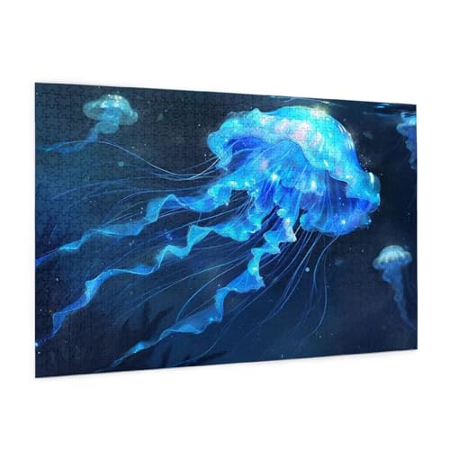 Tier Puzzle 6000 Teile Erwachsene Puzzle Qualle Design für Erwachsene und Beginner, HD Farbe HolzPuzzle mit Geschenkbox Verpackung for Zimmer Deko Wohnzimmer, Geschenke für Frauen 100x180cm -z725 von Guofuos