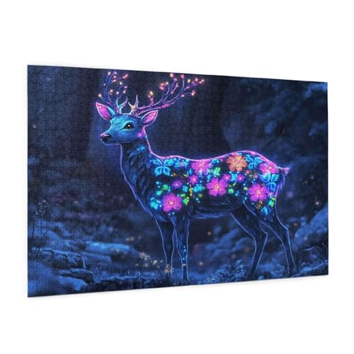 Tier Puzzle 6000 Teile Erwachsene Puzzle REH Design für Erwachsene und Beginner, HD Farbe HolzPuzzle mit Geschenkbox Verpackung for Zimmer Deko Wohnzimmer, Geschenke für Frauen 100x180cm -z702 von Guofuos