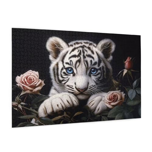 Tier Puzzle 6000 Teile Erwachsene Puzzle Tiger Design für Erwachsene und Beginner, HD Farbe HolzPuzzle mit Geschenkbox Verpackung for Zimmer Deko Wohnzimmer, Geschenke für Frauen 100x180cm -z693 von Guofuos