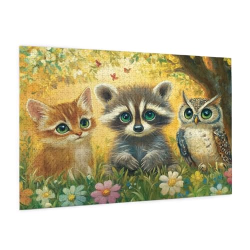 Tier Puzzle 6000 Teile Erwachsene Puzzle Waschbär Design für Erwachsene und Beginner, HD Farbe HolzPuzzle mit Geschenkbox Verpackung for Zimmer Deko Wohnzimmer, Geschenke für Frauen 100x180cm -z677 von Guofuos