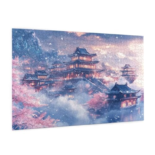 Traum Puzzle 2000 Teile Erwachsene Puzzle Landschaft Design für Erwachsene und Beginner, HD Farbe HolzPuzzle mit Geschenkbox Verpackung for Zimmer Deko Wohnzimmer, Geschenke für Frauen 70x100cm -z1366 von Guofuos