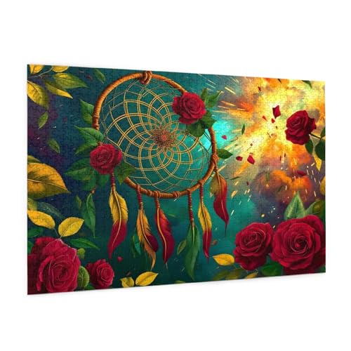 Traumfänger Puzzle 3000 Teile Erwachsene Puzzle Rose Design für Erwachsene und Beginner, HD Farbe HolzPuzzle mit Geschenkbox Verpackung for Zimmer Deko Wohnzimmer, Geschenke für Frauen 80x120cm -z463 Traumfänger Puzzle 3000 Teile Erwachsene Puzzle Rose Design für Erwachsene und Beginner, HD Farbe HolzPuzzle mit Geschenkbox Verpackung for Zimmer Deko Wohnzimmer, Geschenke für Frauen 80x120cm -z463 von Guofuos