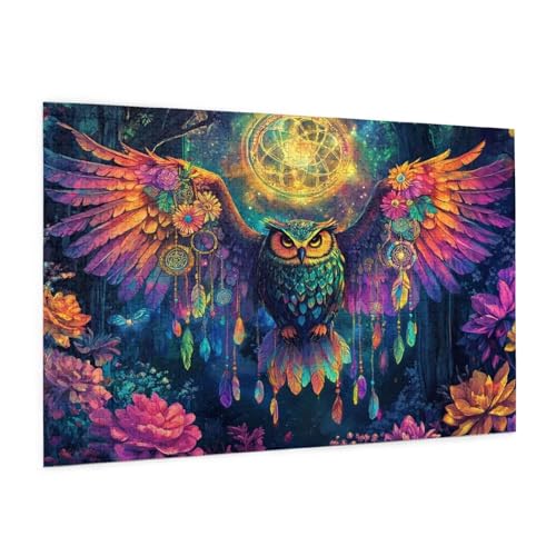 Traumfänger Puzzle 5000 Teile Erwachsene Puzzle Eule Design für Erwachsene und Beginner, HD Farbe HolzPuzzle mit Geschenkbox Verpackung for Zimmer Deko Wohnzimmer, Geschenke für Frauen 100x150cm -z462 Traumfänger Puzzle 5000 Teile Erwachsene Puzzle Eule Design für Erwachsene und Beginner, HD Farbe HolzPuzzle mit Geschenkbox Verpackung for Zimmer Deko Wohnzimmer, Geschenke für Frauen 100x150cm -z462 von Guofuos