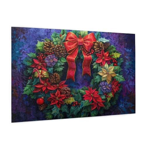Weihnachten Puzzle 6000 Teile Erwachsene Puzzle Blume Design für Erwachsene Beginner, HD Farbe HolzPuzzle mit Geschenkbox Verpackung for Zimmer Deko Wohnzimmer, Geschenke für Frauen 100x180cm -z398 von Guofuos