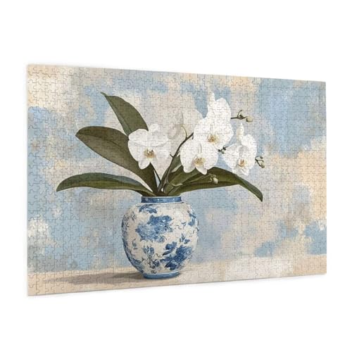 Weiß Puzzle 5000 Teile Erwachsene Puzzle Blume Design für Erwachsene und Beginner, HD Farbe HolzPuzzle mit Geschenkbox Verpackung for Zimmer Deko Wohnzimmer, Geschenke für Frauen 100x150cm -z454 Weiß Puzzle 5000 Teile Erwachsene Puzzle Blume Design für Erwachsene und Beginner, HD Farbe HolzPuzzle mit Geschenkbox Verpackung for Zimmer Deko Wohnzimmer, Geschenke für Frauen 100x150cm -z454 von Guofuos