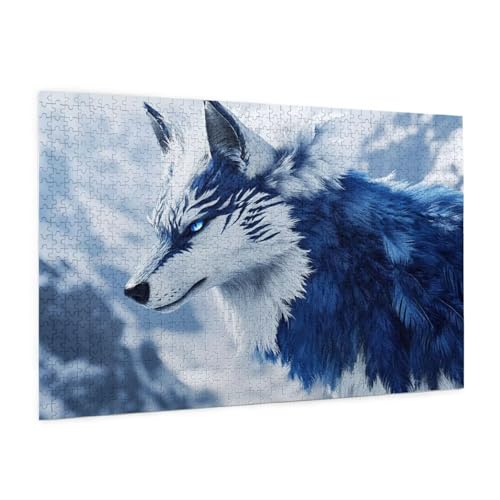 Winter Puzzle 1000 Teile Erwachsene Puzzle Tier Design für Erwachsene und Beginner, HD Farbe HolzPuzzle mit Geschenkbox Verpackung for Zimmer Deko Wohnzimmer, Geschenke für Frauen 50x75cm -z555 von Guofuos