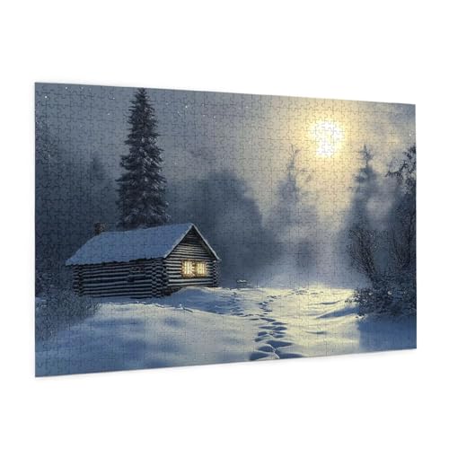 Winter Puzzle 4000 Teile Erwachsene Puzzle Mond Design für Erwachsene und Beginner, HD Farbe HolzPuzzle mit Geschenkbox Verpackung for Zimmer Deko Wohnzimmer, Geschenke für Frauen 87x140cm -z586 von Guofuos