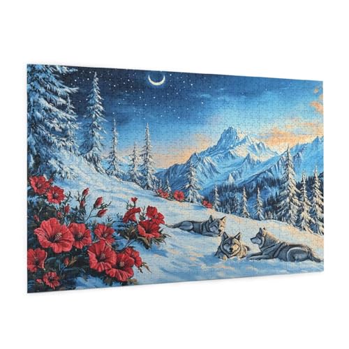 Winter Puzzle 5000 Teile Erwachsene Puzzle Blume Design für Erwachsene und Beginner, HD Farbe HolzPuzzle mit Geschenkbox Verpackung for Zimmer Deko Wohnzimmer, Geschenke für Frauen 100x150cm -z569 Winter Puzzle 5000 Teile Erwachsene Puzzle Blume Design für Erwachsene und Beginner, HD Farbe HolzPuzzle mit Geschenkbox Verpackung for Zimmer Deko Wohnzimmer, Geschenke für Frauen 100x150cm -z569 von Guofuos