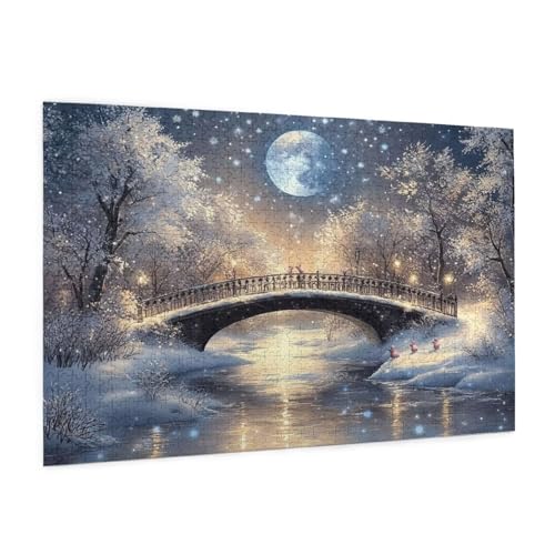 Winter Puzzle 5000 Teile Erwachsene Puzzle Landschaft Design für Erwachsene und Beginner, HD Farbe HolzPuzzle mit Geschenkbox Verpackung for Zimmer Deko Wohnzimmer, Geschenke für Frauen 100x150cm -z9 von Guofuos