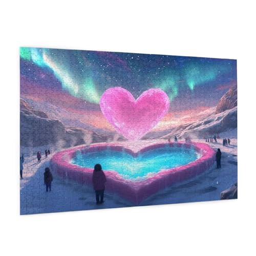 Winter Puzzle 5000 Teile Erwachsene Puzzle Liebe Design für Erwachsene und Beginner, HD Farbe HolzPuzzle mit Geschenkbox Verpackung for Zimmer Deko Wohnzimmer, Geschenke für Frauen 100x150cm -z545 von Guofuos